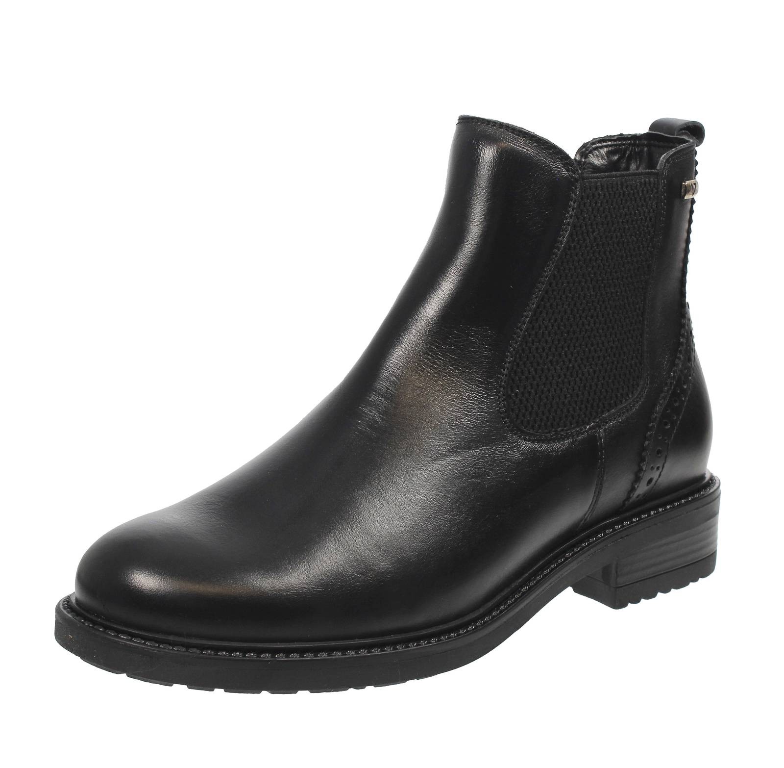 Valleverde Chelsea Stiefeletten Kalbsleder schwarz - Gre 36 23cm Schuhe 21590₽