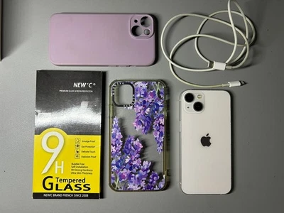 Apple iPhone 13 - 128GB - weiß - Display riss   - Bild 1 von 4