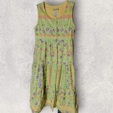 Laura Ashley Mother Child Dress Girls 7 Vintage Yellow Floral Sundress