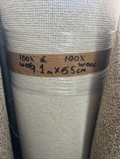 Carpet offcut wool cream loop 9.1m x 65cm £15 brand-new carpet Remnant RH13 5SN