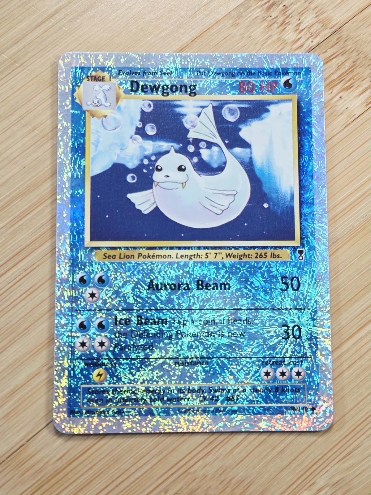 dewgong pokemon card price Light 45/105 1st Edition Near Mint [1WW] Aurora Beam (50) [2WW] Ice Beam (30) Flip a coin Dewgong 25/102 Poco Comun Pokemon