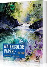 50 Sheets Watercolor Paper 5 x 7 Inch, 105LB/230GSM