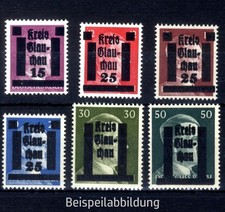 Lokalausgaben Glauchau Nr. 5, 7, 8, 10, 14, 16 postfrisch - Hitler Aufdrucke KG