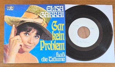 ELISA GABBAI "Gar kein Problem / Laß die Träume" D 60s WL TEST 45 Decca Schlager - Bild 1 von 4