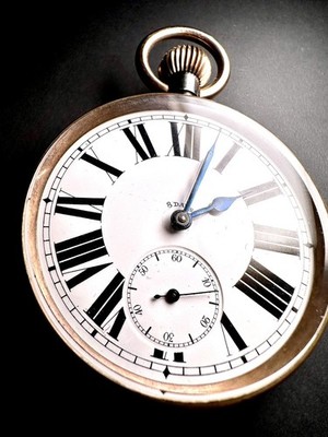 Antique Swiss Goliath JUMBO 61mm Pocket Watch - 7032 Movement - WORKING!