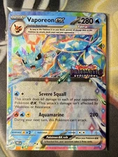 SEALED Vaporeon ex 023/131 Stamped Prismatic Evolutions Surprise Box Promo