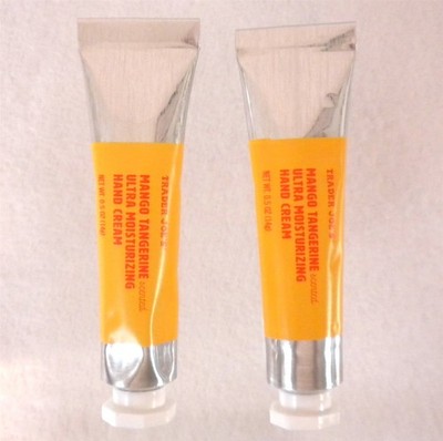 TRADER JOE S MANGO TANGERINE SCENTED ULTRA MOISTURIZING HAND CREAM TRAVEL SIZE !