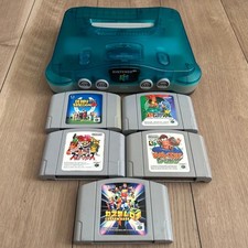 Nintendo 64 Clear Blue Console, Tested and Working, Includes 5 Games.from Japan
