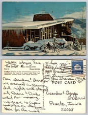 The Lodge Meeker CO Snowy Mountain Postcard