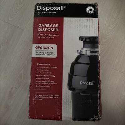 GE Disposall Continuous Feed Garbage Disposal (1 HP HEAVY DUTY MOTOR) GFC1020N