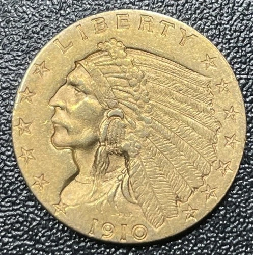 1910 Indian Head Gold Quarter Eagle $2.50