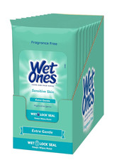 Wet Ones Sensitive Skin Hands and Face Wipes, 20 Count Travel Pack Pack of...
