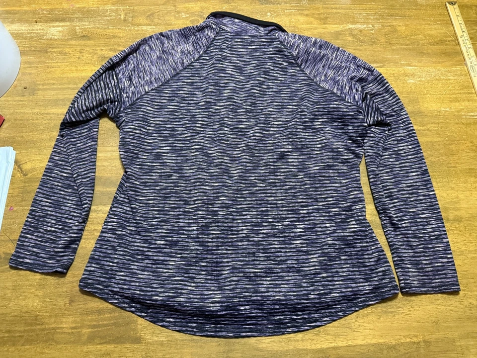 Camisa AVIA Mujer XXXL Púrpura Rosa Negra Manga Larga 3/4 Cremallera Ropa Deportiva Foto 2 de 4