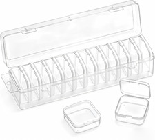 Bead Organizer Box, 13 Pcs Compartments Clear Plastic Storage Containers Set for
