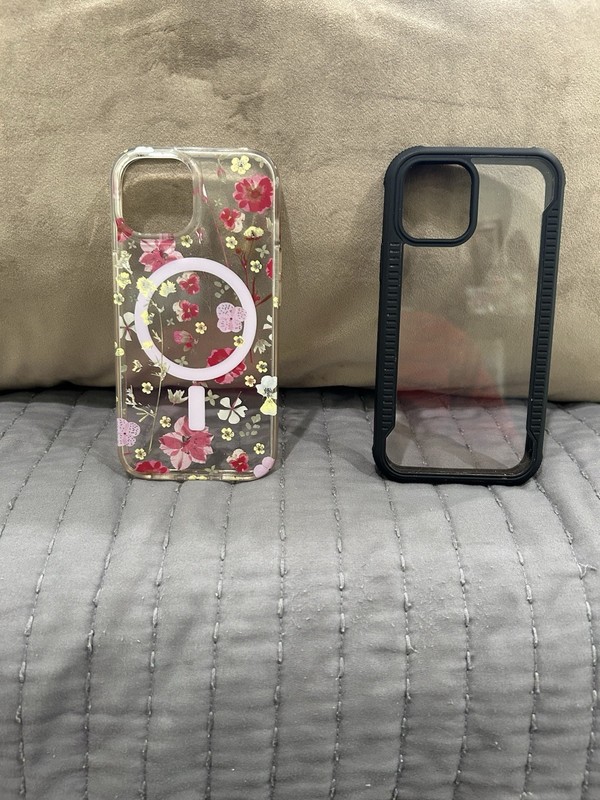 Heyday Floral Case w/MegSafe for Iphone 16/ RubberTrim w/Clear Plastic Iphone 12