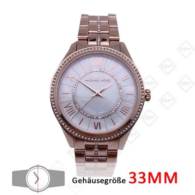Neu Michael Kors MK3716 Lauryn Roségold Edelstahl Armband Analog Mode Damenuhr