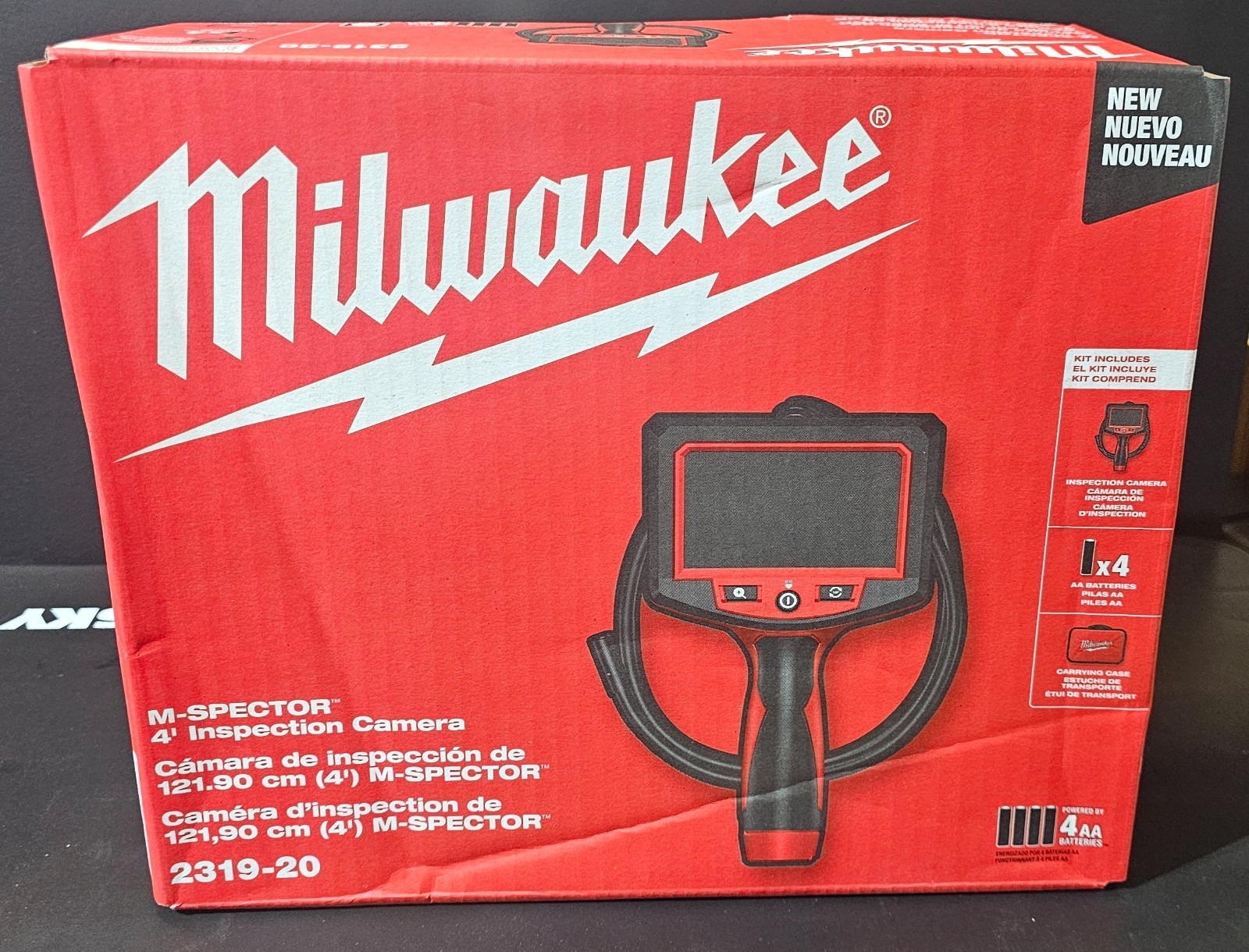 Milwaukee M-Spector Digital Inspection Camera 4 ft Flexible LCD Case 2319-20