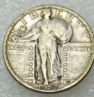 1927 Standing Liberty Silver Quarter VF with nice luster in saflip #N355