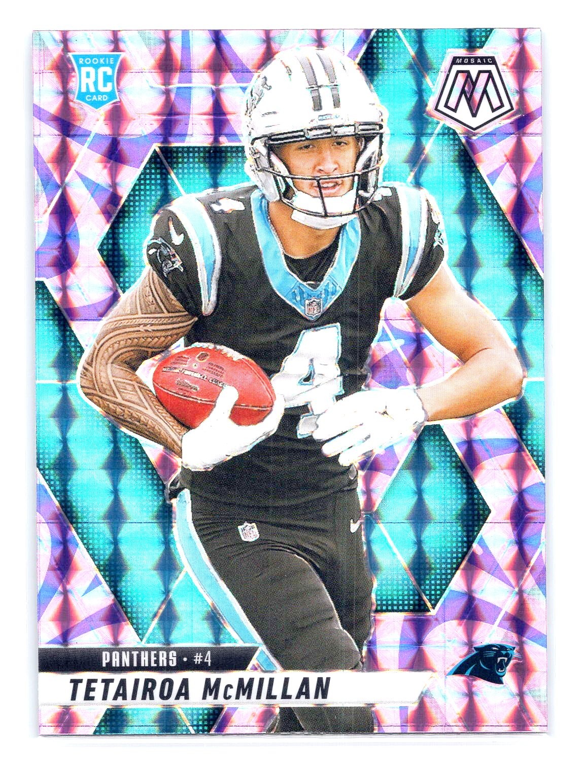 Tetairoa McMillan 2025 Panini Mosaic #309 Reactive Purple RC Rookie