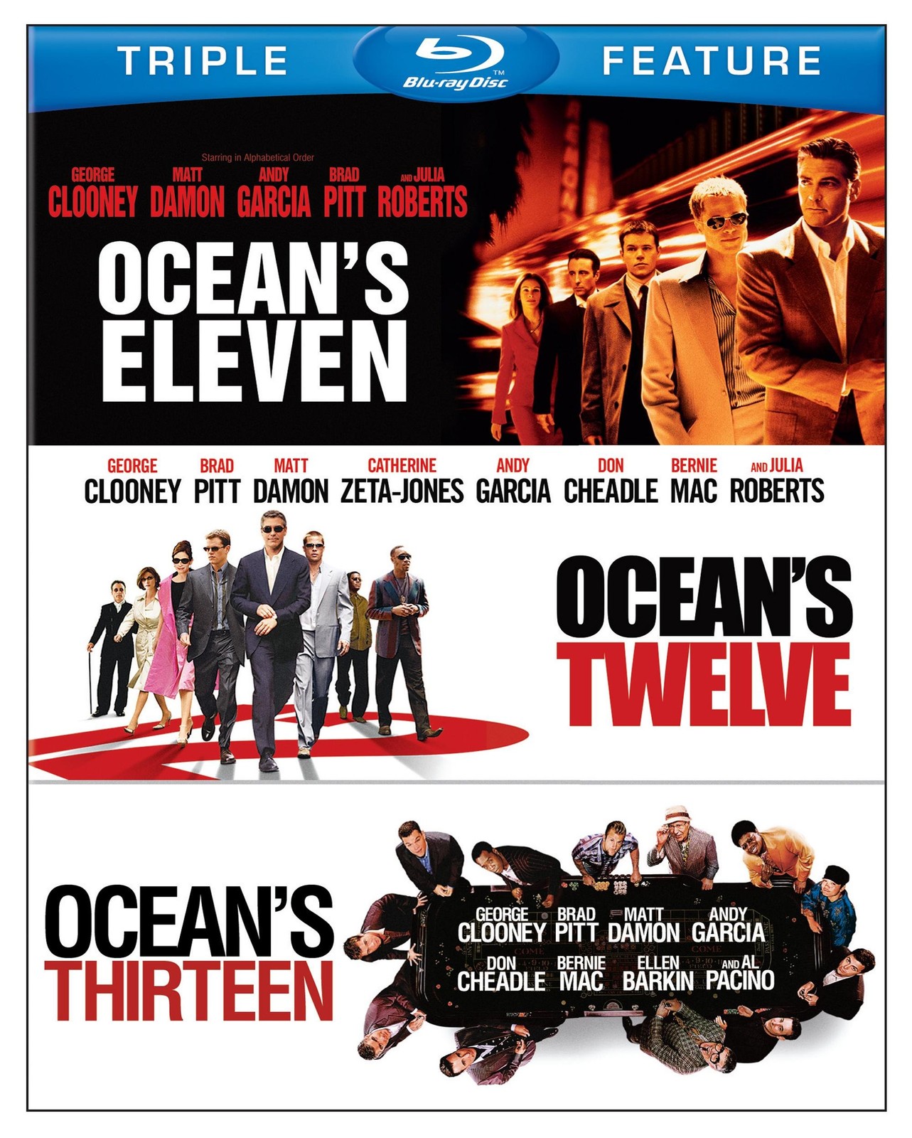 Ocean's Triple Feature (Eleven / Twelve / Thirteen) (Blu-ray) George Clooney