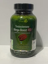Irwin Naturals, Testerone MEGA BOOST RED, 56 Liquid Soft-Gels Exp 11/26