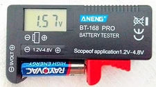 2025 ANENG Digital Display BATTERY TESTER For AA, AAA, C, D, 9V & Button Cells