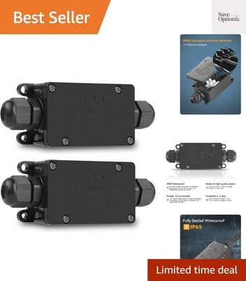 2pcs Waterproof Outdoor External 2 Way PG9 Electrical Junction Box Undergroun...