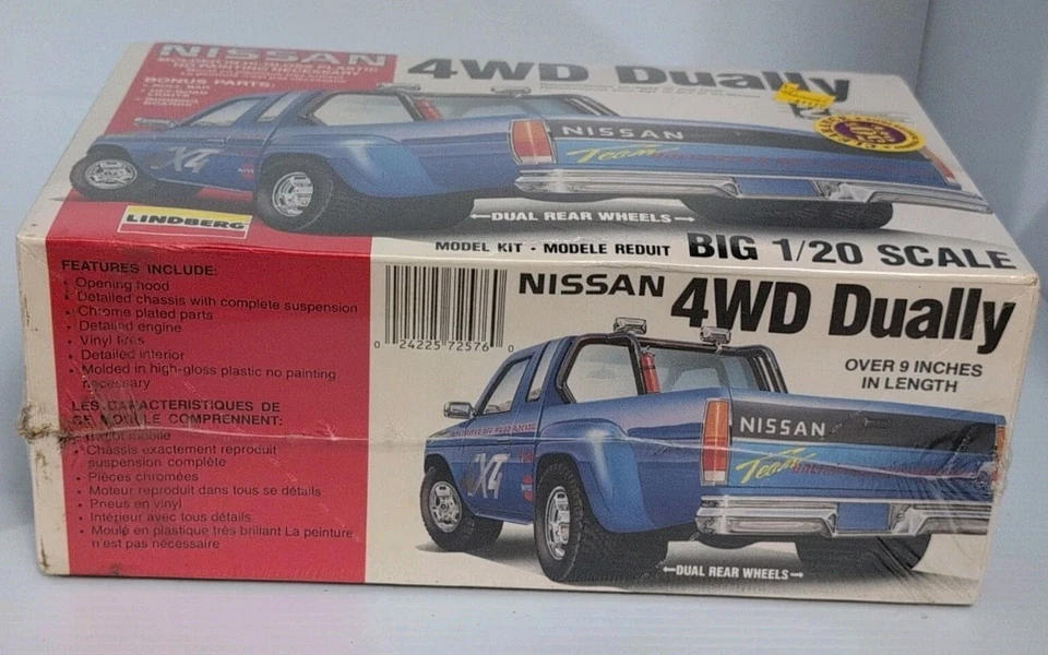 Lindberg Nissan 4wd Dually Pickup Truck 1:20 Scale Plastic Model Car Kit Sealed - Image 2 of 4