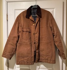 Vintage Carhartt 6BLC Duck Chore Blanket Lined Coat Jacket Size 44