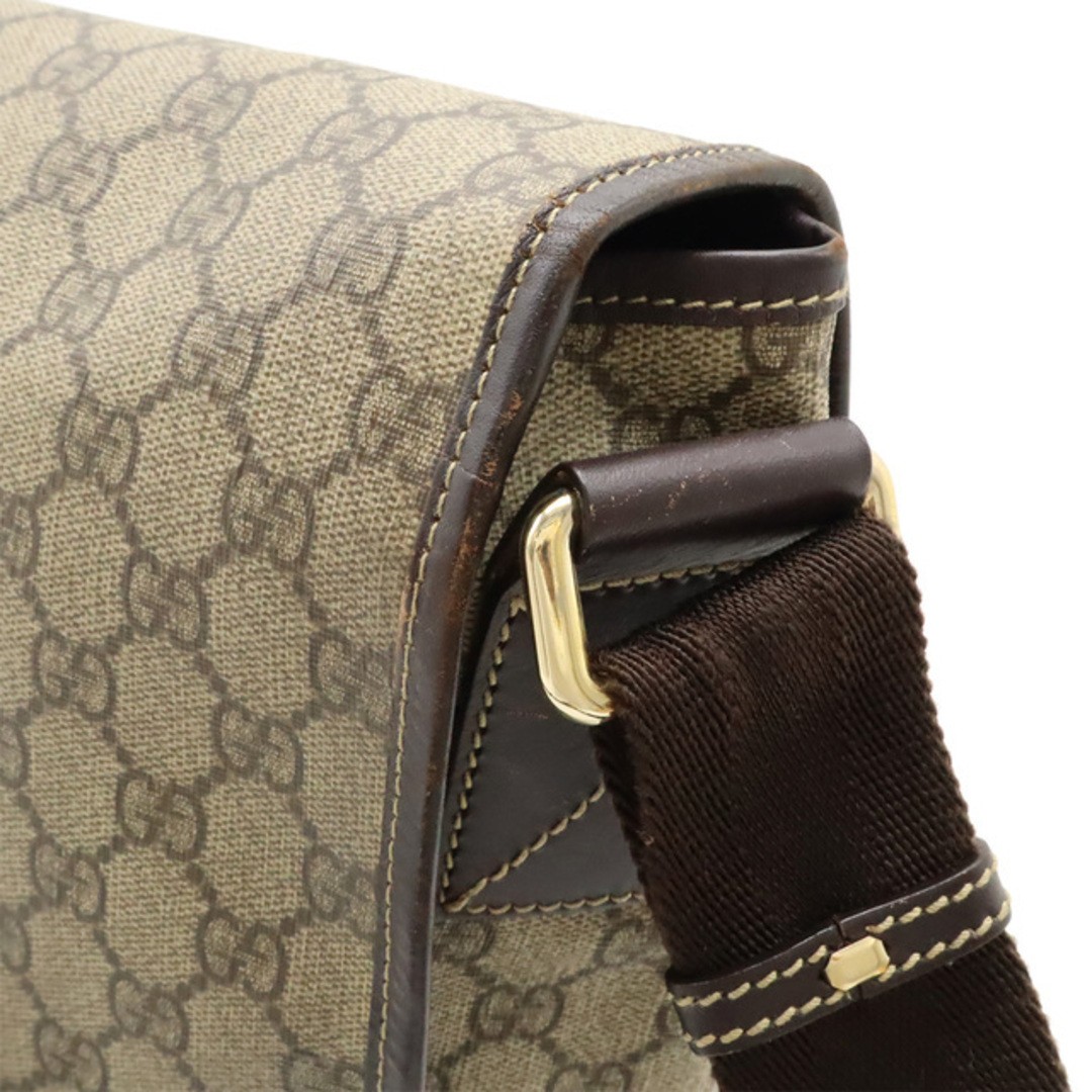 GUCCI GG Supreme Shoulder Bag Crossbody Beige PVC Leather Used thumbnail 4