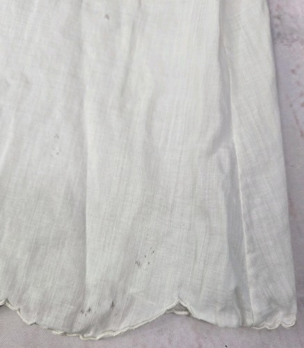 Antique Cotton Christening Baby Dress Button Up Pintuck Cutwork Embroidered - Picture 16 of 24