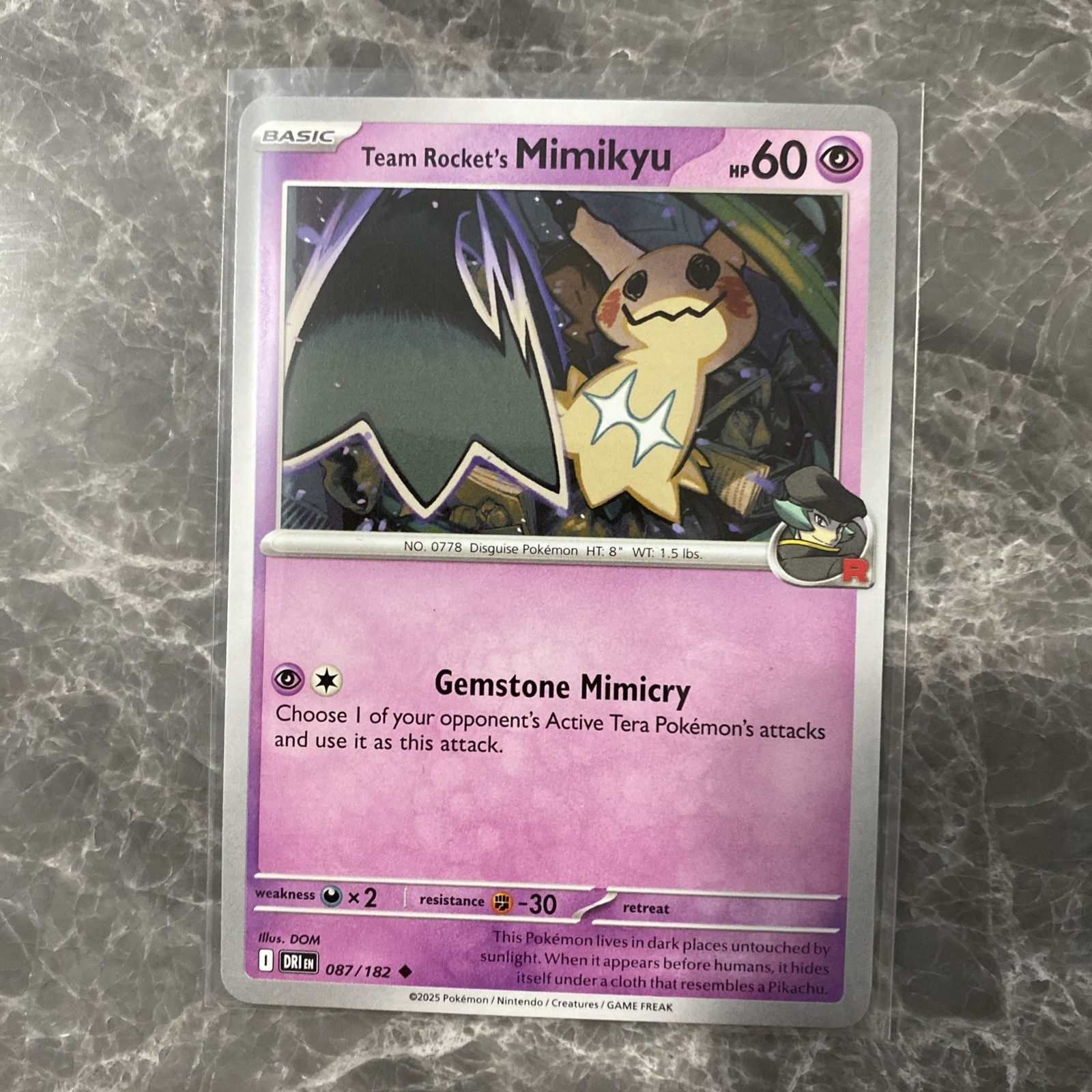 Team Rockets Mimikyu #87 2025 Scarlet - Violet Series - Destined Rivals Uncommon