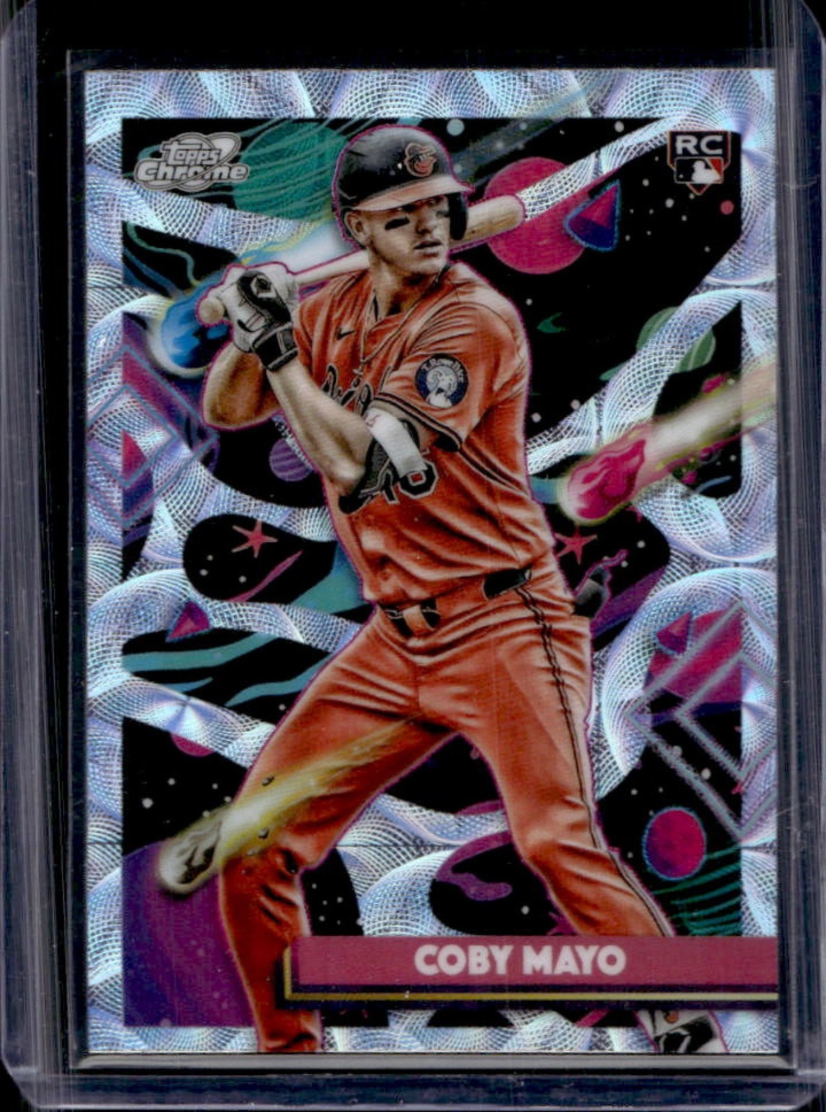 2025 Topps Cosmic Chrome Coby Mayo RC Nucleus Refractor Rookie #154 Orioles