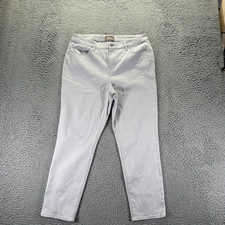 Chico's Jeans Women 1.5 30x26 White Denim Skinny Ankle Travel Workwear Stretch