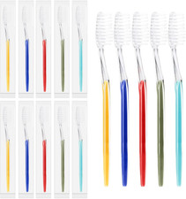 100 Packs Disposable Toothbrushes Individually Wrapped, Medium Soft Bristle Trav