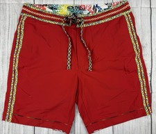 EUC Robert Graham Swim Short 8  Inseam Lined Red Sz 36