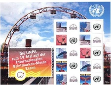 UN UNITED NATIONS 2009 PERSONALIZED SHEET S-27 VERSION 2 SCOTT 445-49 MNH ESSEN