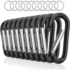 3" Aluminum Carabiner D Ring, Caribeener Clips, Spring Snap Hook for Keychain...