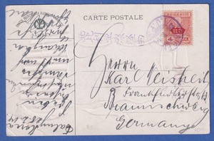 Giappone Posta in Cina Cartolina Nave Postale S.S Kobe Maru 1914 gel. ab DAIREN n. D.