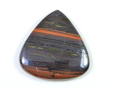 60 kt. wilder heller Eisen Tiger Herz Kristall Cabochon loser Edelstein 34...