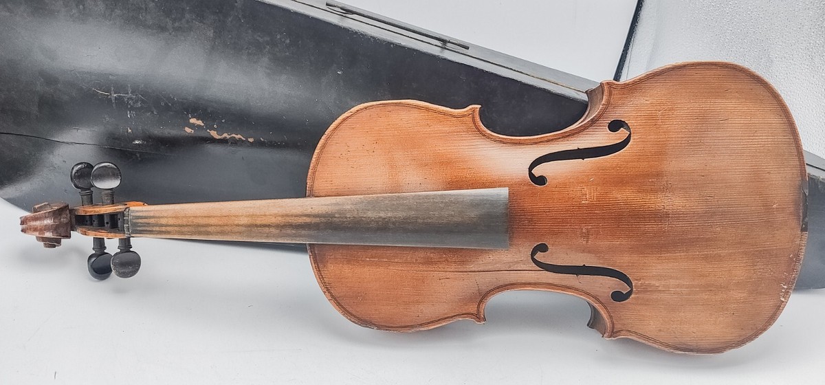 Antique Japanese 4/4 Violin For Repair w/ GSB Coffin Case