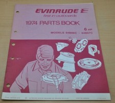 OMC Evinrude  6HP 65B66C Model Boots Motor Parts Book Ersatzteilliste 1974