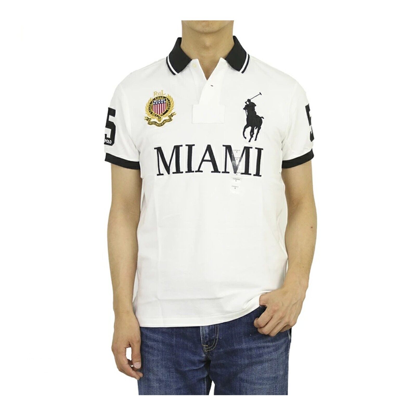 Fyrretræ tusind deformation MINOR DEFECT* Polo Ralph Lauren Custom Slim Fit Big Pony Miami Polo - Size:  XXL | eBay