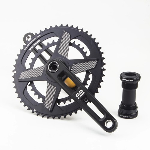 Road Bike Crankset Chainring 50-34T/52-36T/53-39T Hollow Tech Crank 165mm - Picture 35 of 38