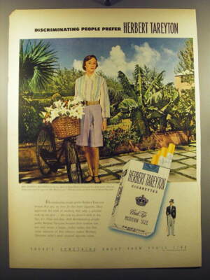 harry matthews cigarettes 1950 Herbert Tareyton Cigarettes Ad - Mrs. Harry B. Matthews