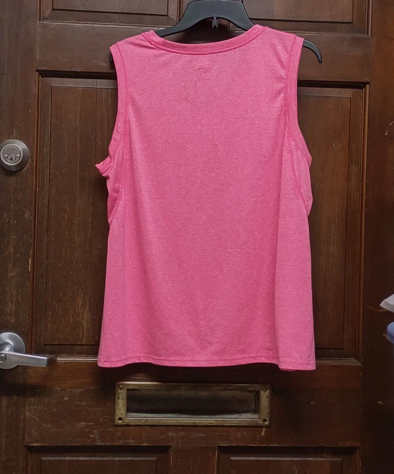 Camisa Top Everlast Sport Rosa Caliente Sin Mangas Cuello en V Ropa Activa Para Mujer Talla XL Foto 2 de 3