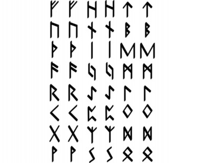 Aufkleber Elder Futhark Runen Set für Auto