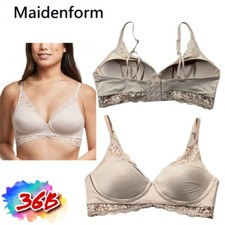 NWD Maidenform 36B Pure Comfort Convertible Wireless Lace Bralette DM1190