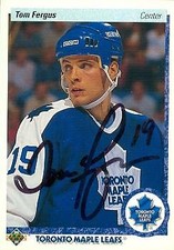 Tom Fergus autographed Hockey Card (Toronto Maple Leafs) 1990 Upper Deck #83