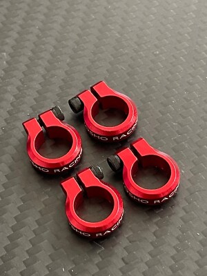 Kyosho Optima scorpion tomahawk stinger mk2 10mm red alloy shock clamp set